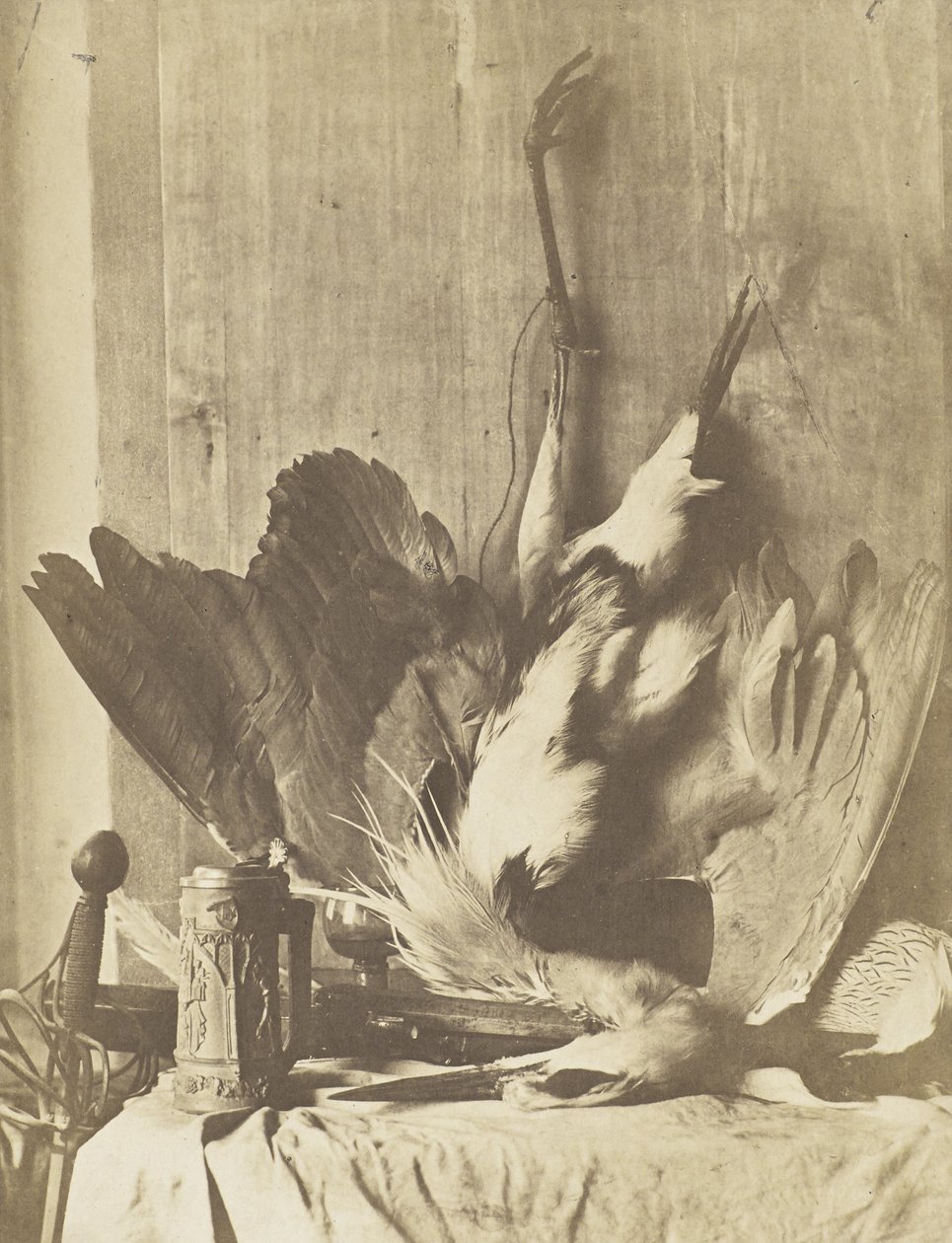 Game Still Life, c.1853-55 (tisk na albumenizovaném slaném papíře) od Charles Marville