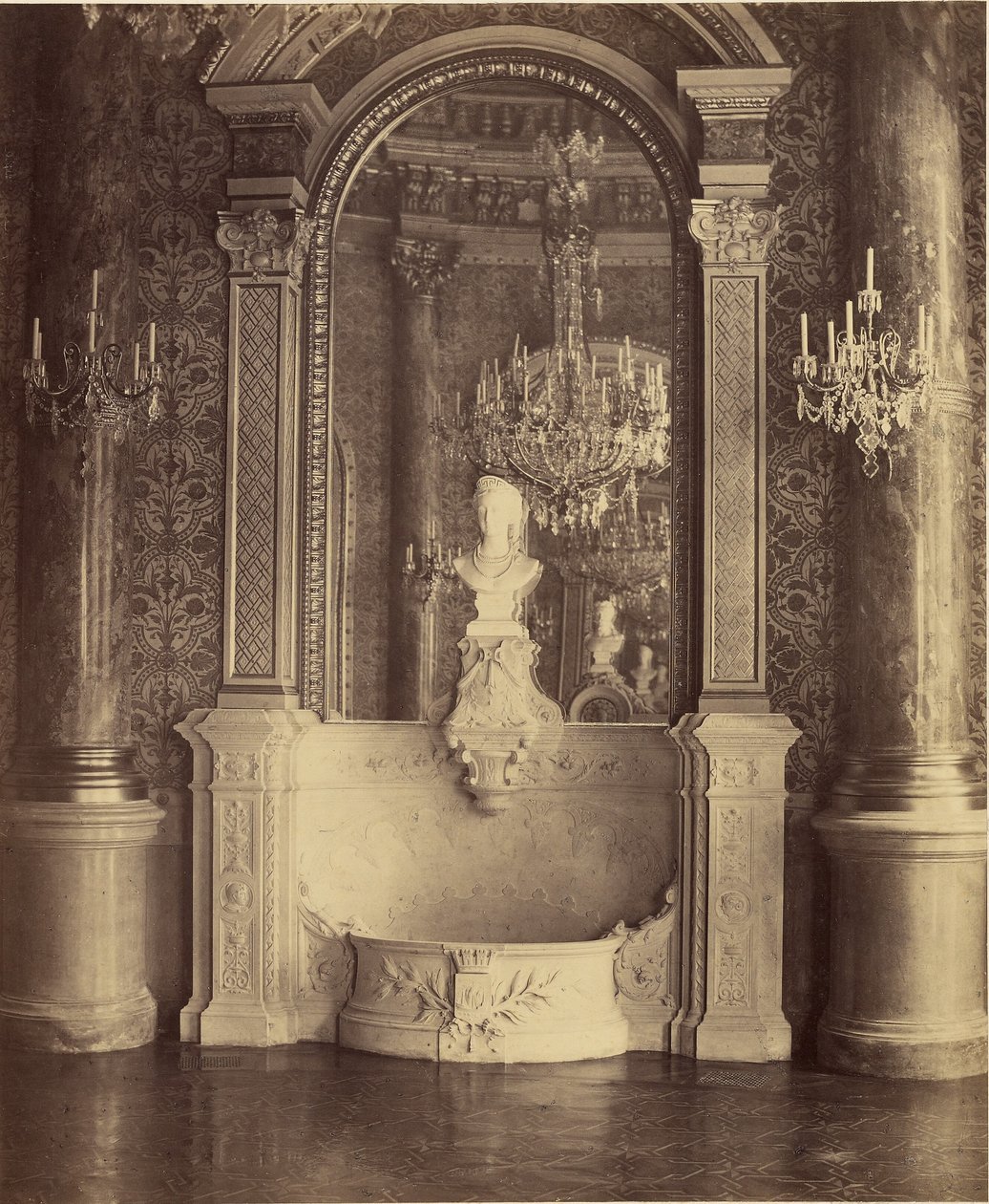 [Interiér paláce, pravděpodobně Hotel de Ville, Paříž] od Charles Marville