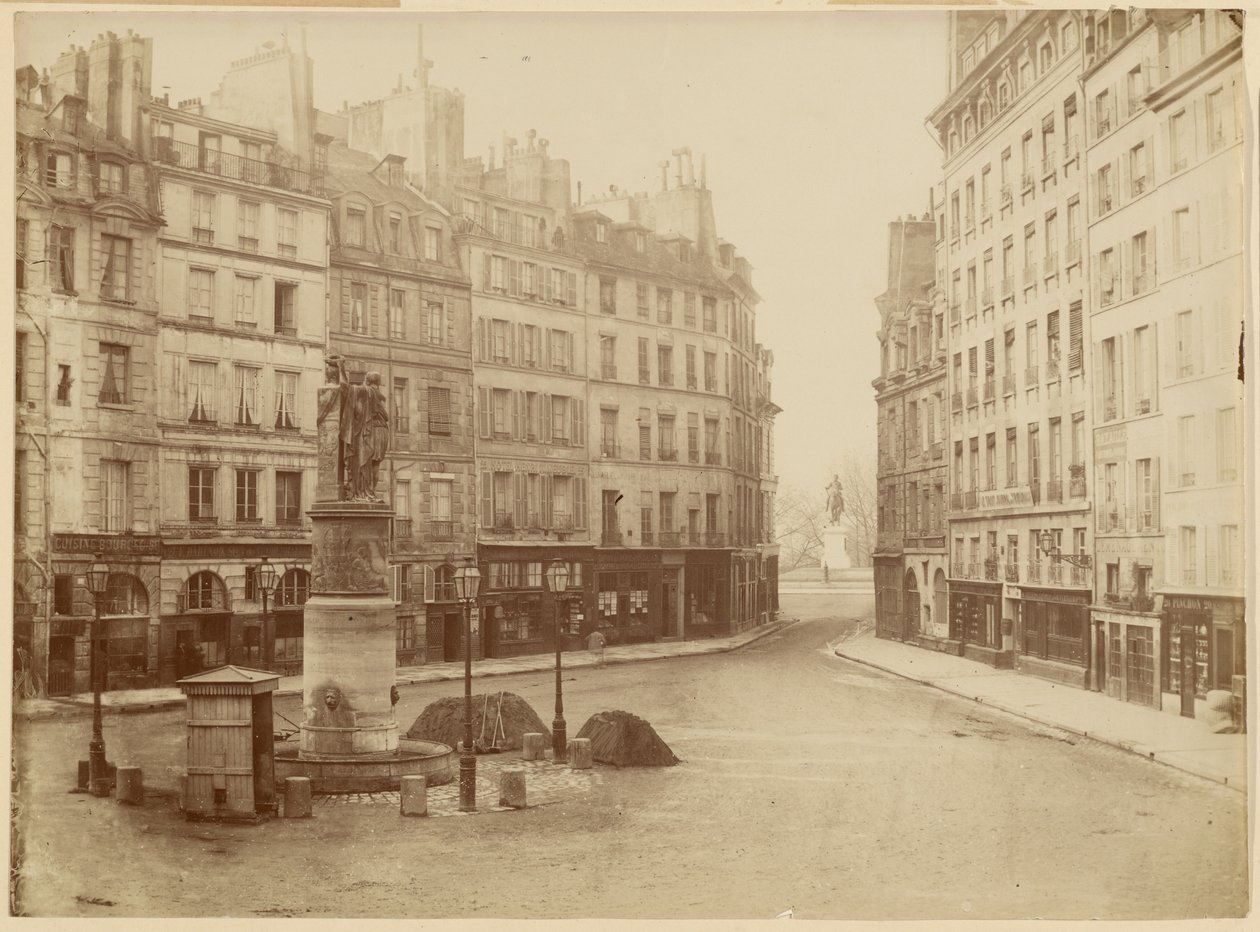 Stará kašna na Place Dauphine od Charles Marville