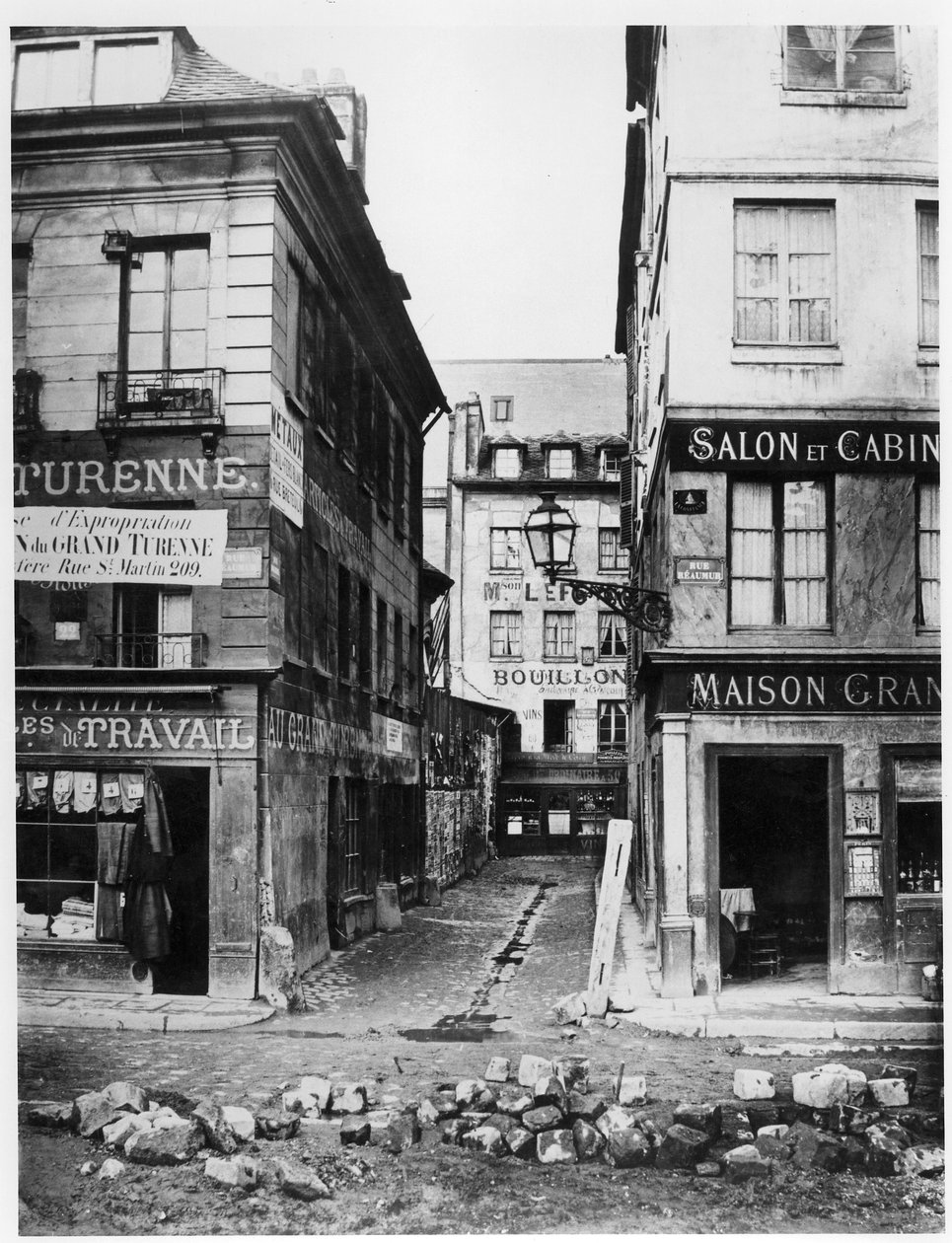 Paris 4 rue de Breteuil, pohled z rue Reaumur směrem k rue Vaucanson, 1858-78 od Charles Marville