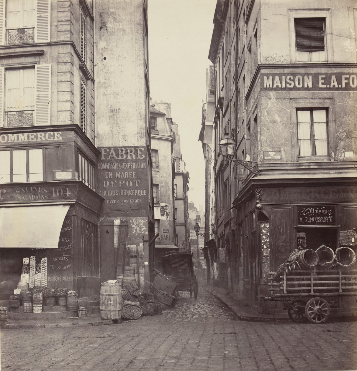 Rue Mondetour, z Rue Rambuteau, 1860-70s. od Charles Marville