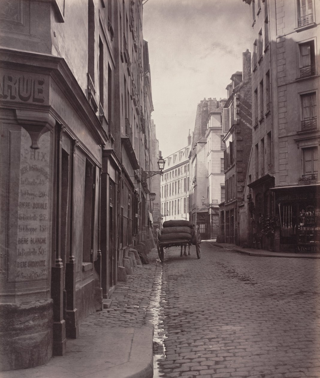 Rue de la Bûcherie, z cul de sac Saint-Ambroise (pátý obvod) od Charles Marville