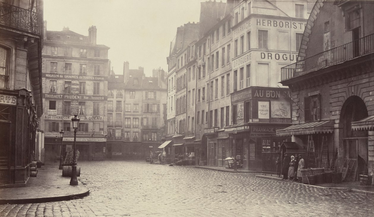 Rue de la Lingerie, Rue Berger, 1860-70s. od Charles Marville