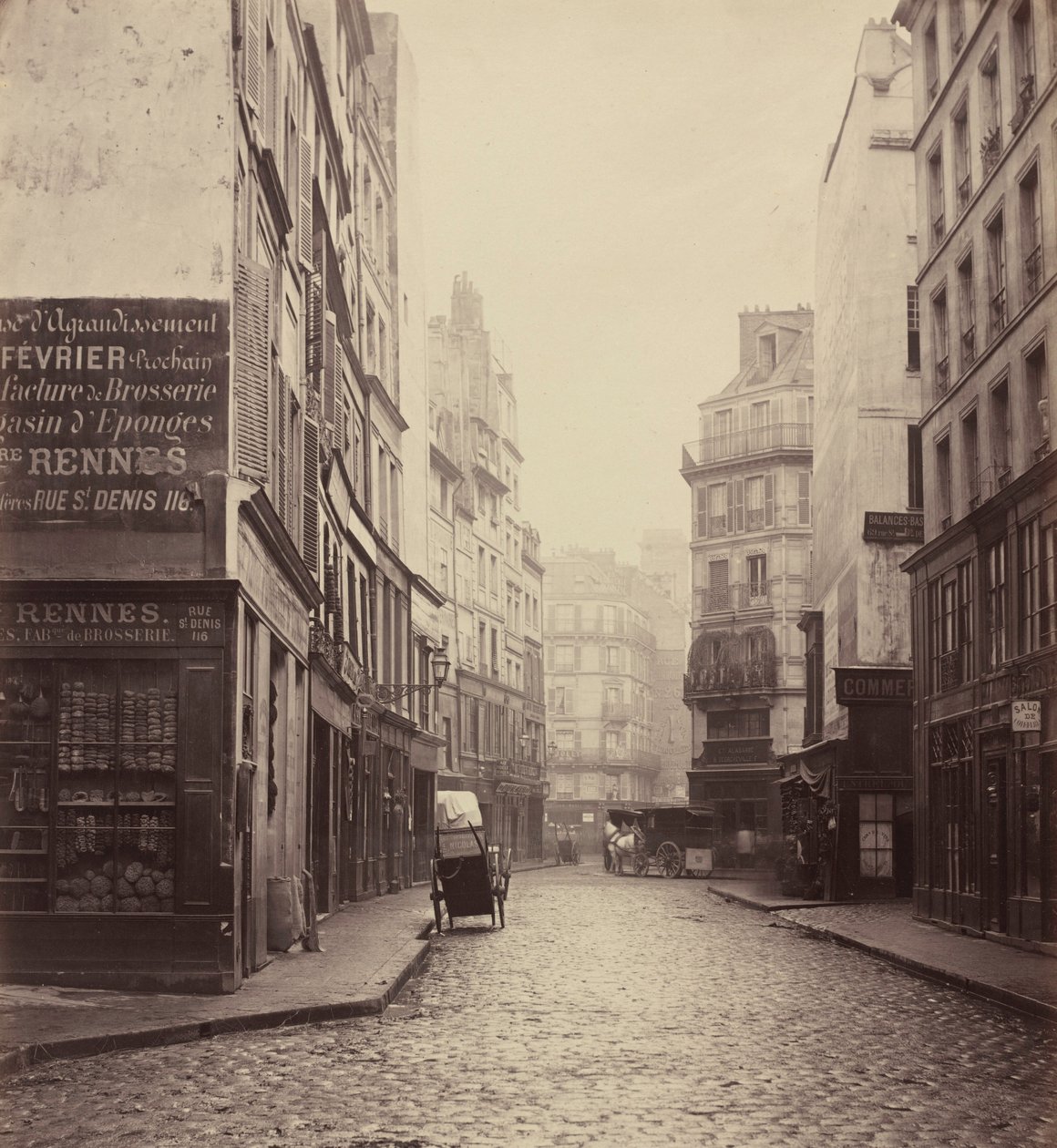 Rue des Lombards, od ulice des Lavandières Sainte-Opportune, 1864 (foto) od Charles Marville