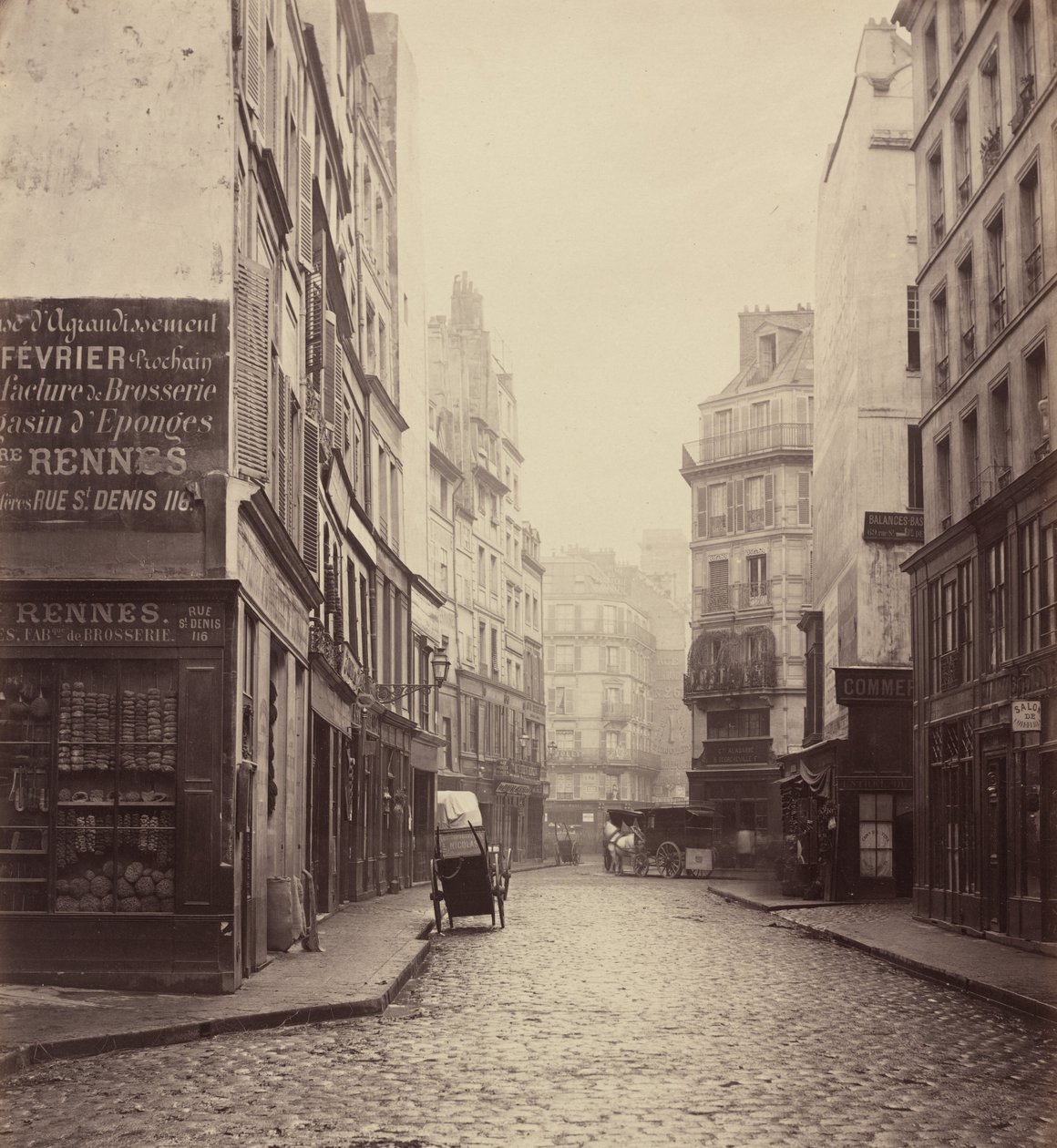 Rue des Lombards, z rue des Lavandières Sainte-Opportun od Charles Marville