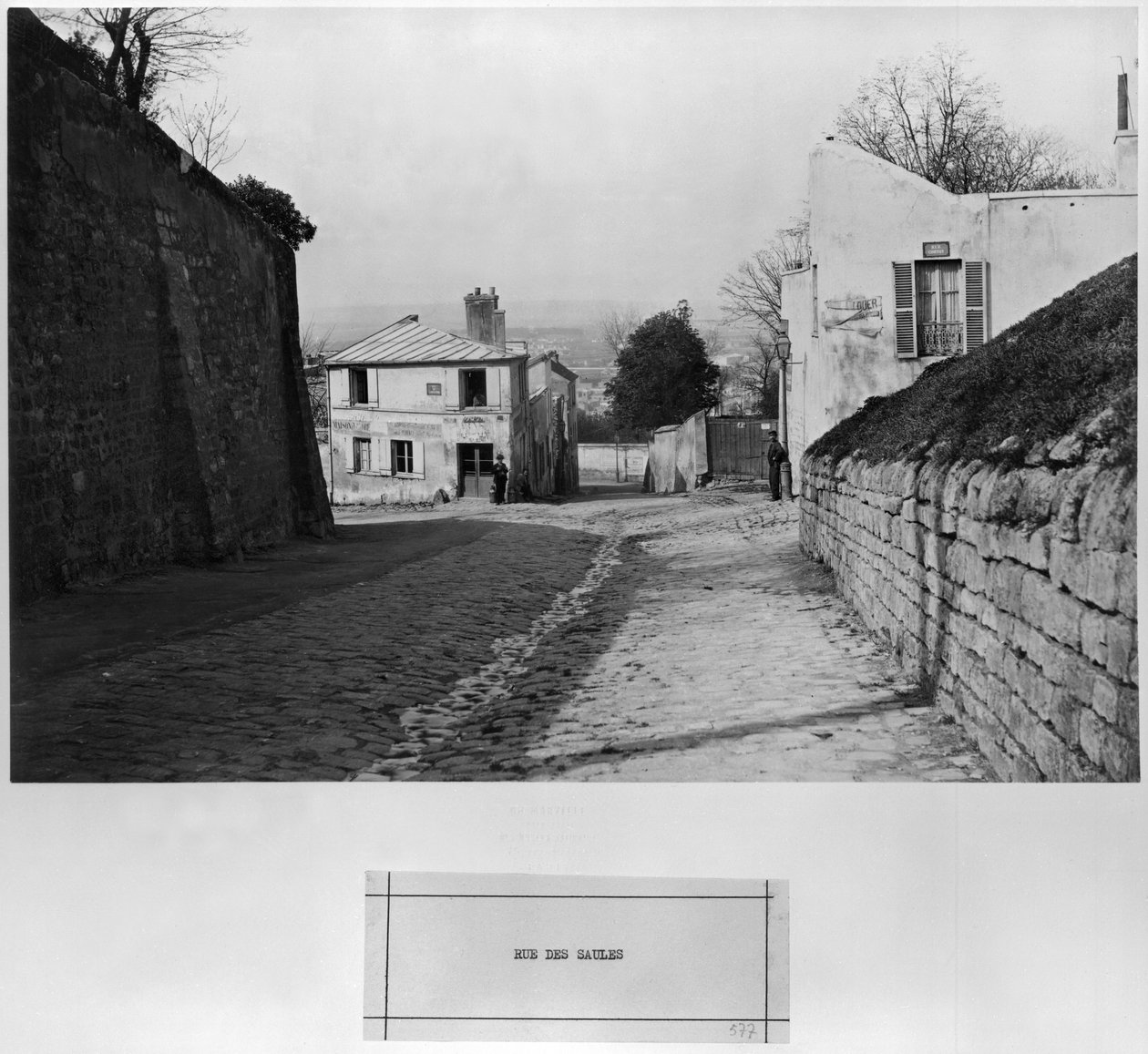 Rue des Saules, Paříž, 1858-78 od Charles Marville