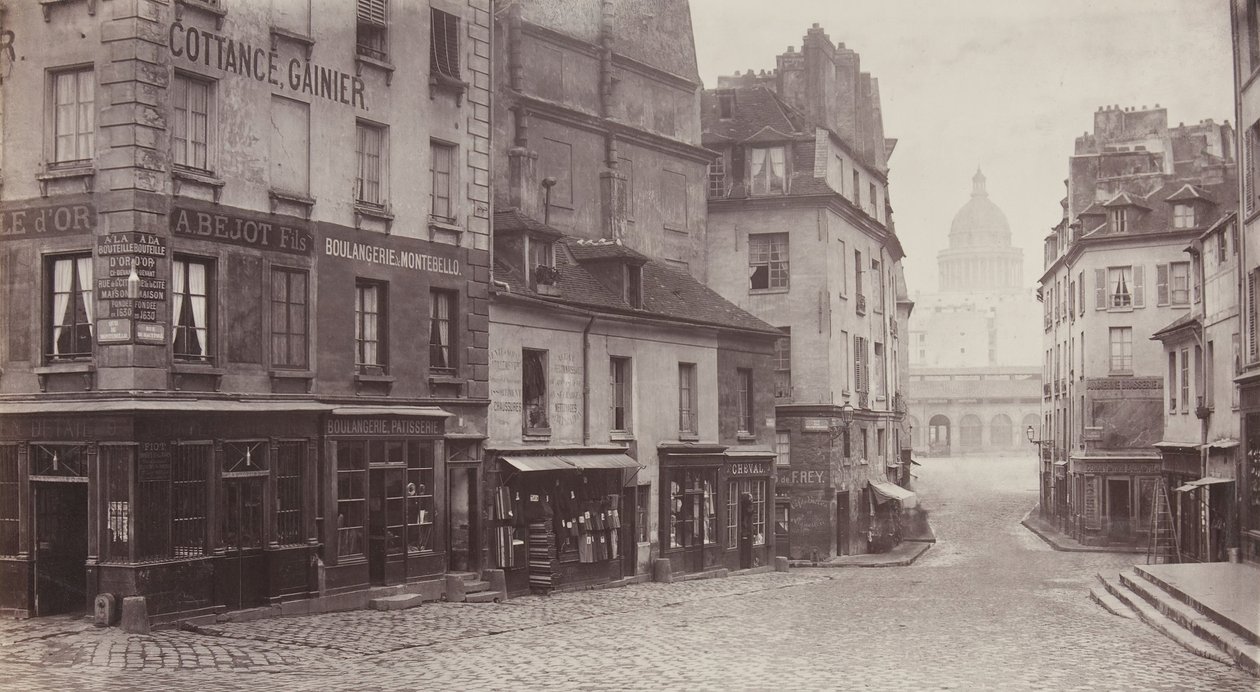 Rue du Haut-Pave Pantheon v dálce, 1865-69. od Charles Marville