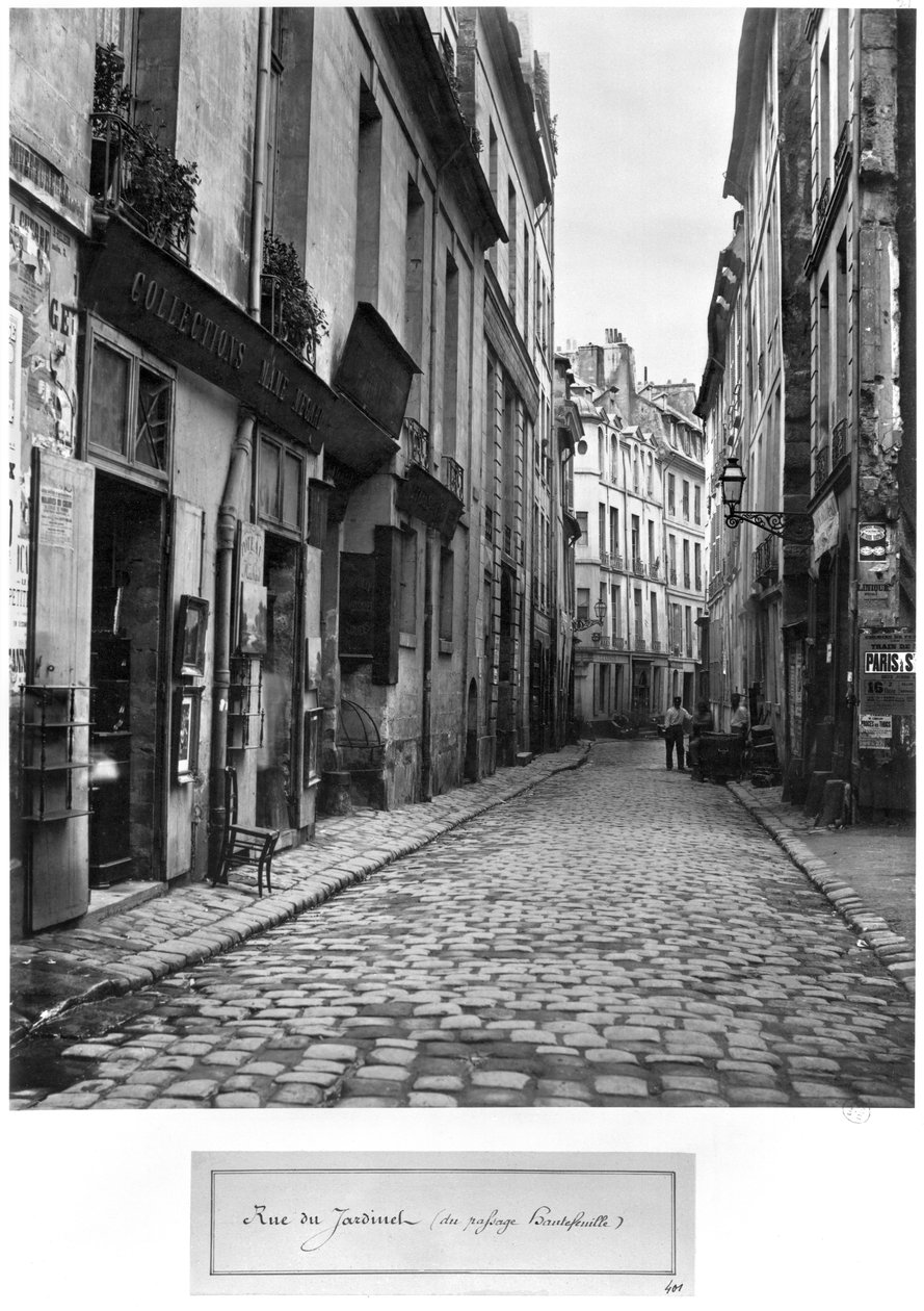 Rue du Jardinet, z pasáže Hautefeuille, Paříž, 1858-78 od Charles Marville