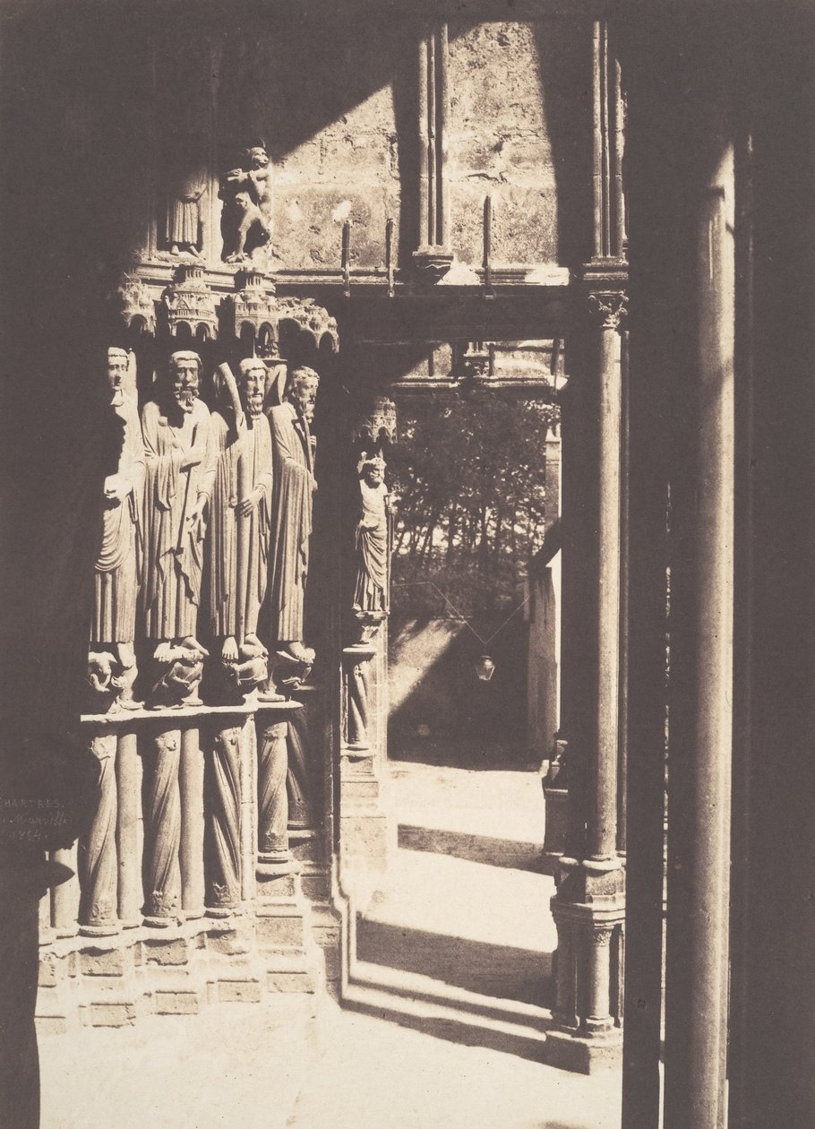 [South Portal, Chartres Cathedral], 1854. od Charles Marville