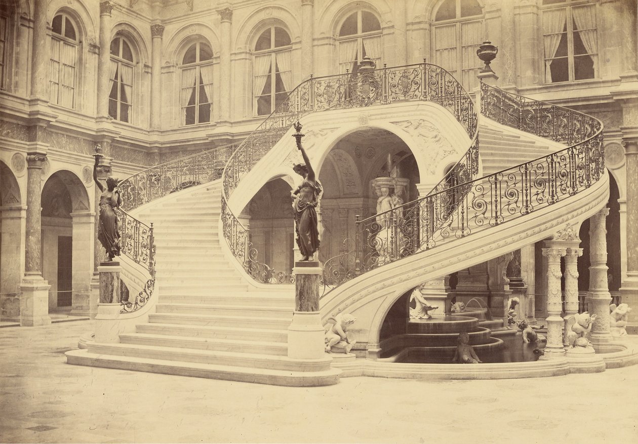 [Schodiště, interiér Hôtel de Ville] od Charles Marville