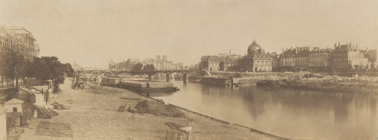 Seina z Pont du Carrousel Pohled směrem k Notre Dame, 1853. od Charles Marville