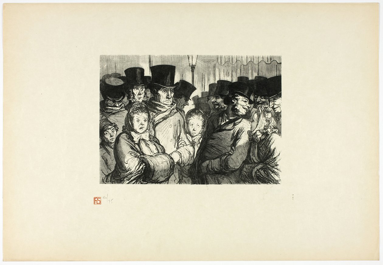 Boulevard du Temple o půlnoci, od Tirage Unique de Trente-Six Bois od Charles Maurand