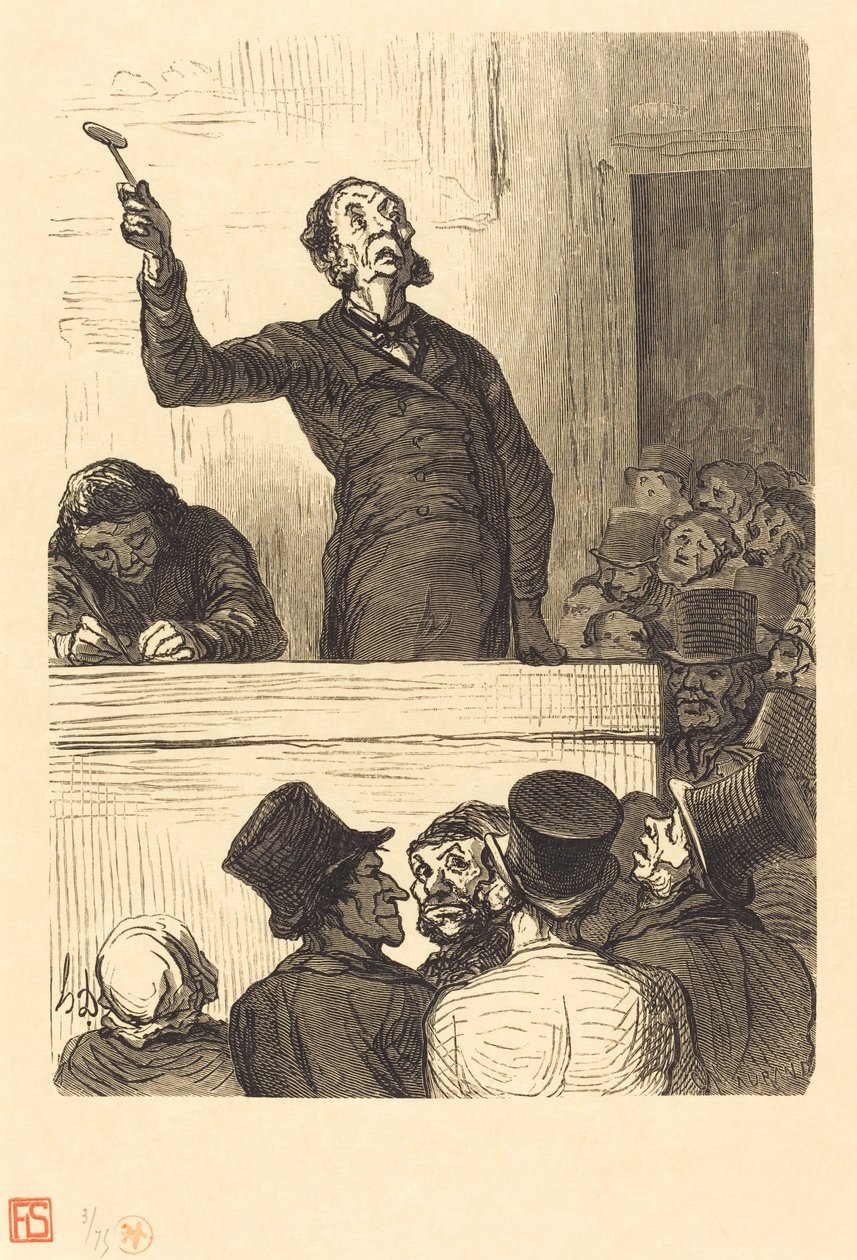 Aukční dům: Dražitel od Charles Maurand after Honoré Daumier