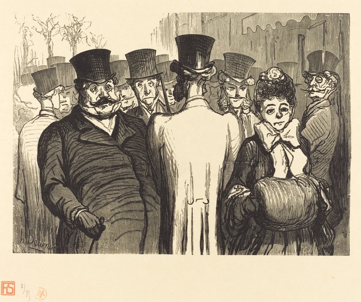 Bulvár Italů od Charles Maurand after Honoré Daumier