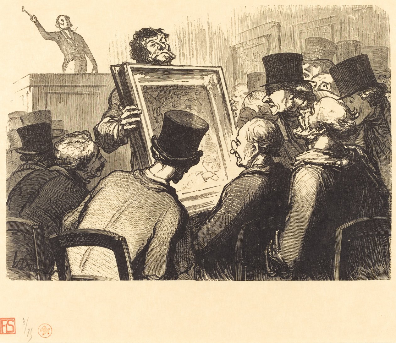 Malování milenci v hotelu Bouillon od Charles Maurand after Honoré Daumier