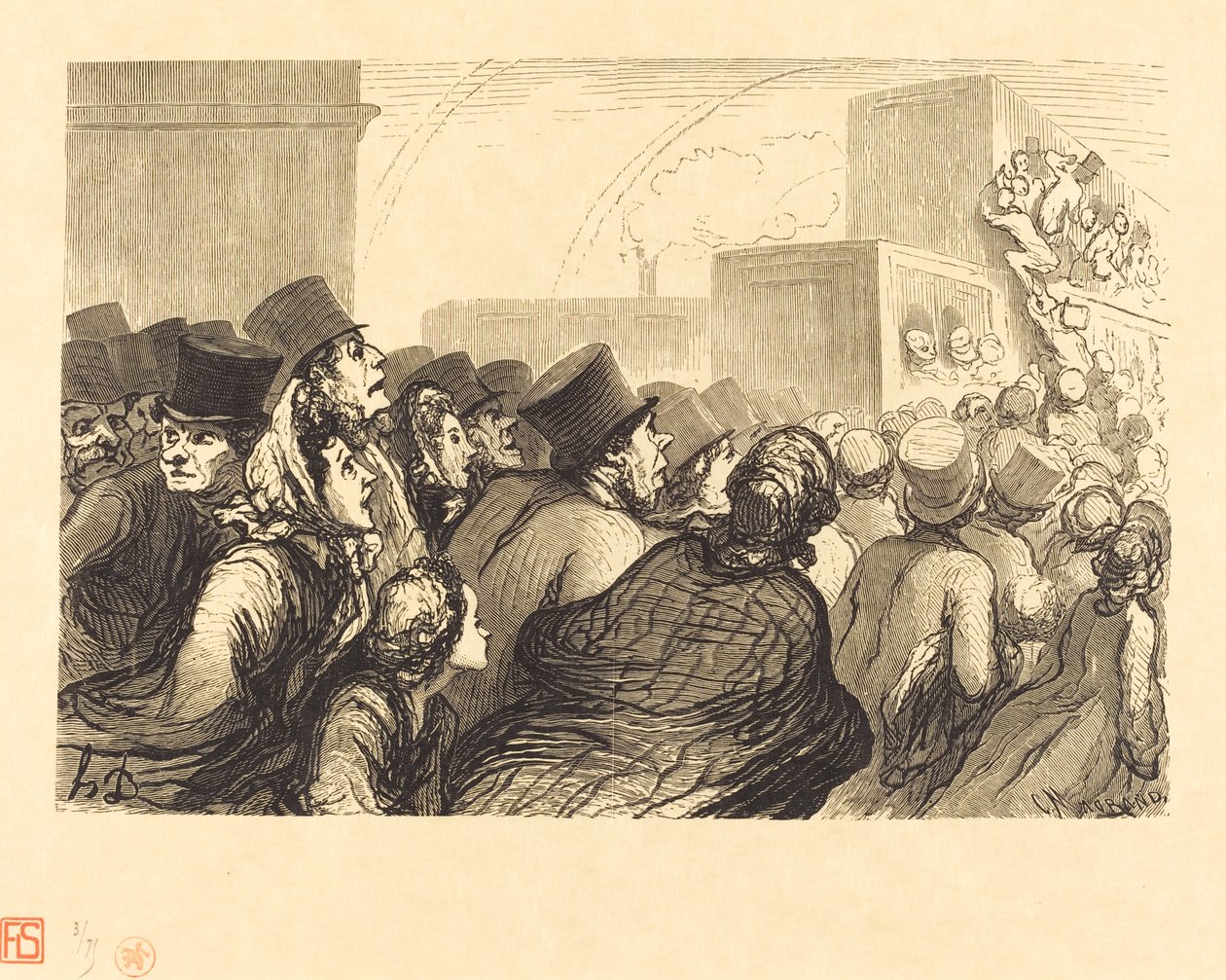 Nedělní cestovatelé od Charles Maurand after Honoré Daumier