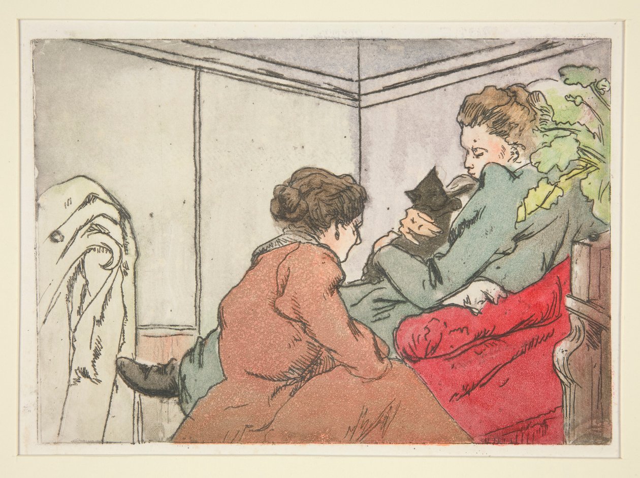 Žena s kočkou (La Femme au chat) od Charles Maurin