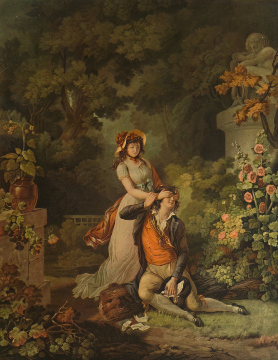 LAmant Surpris, The Surprised Lover, 1798, 1913 od Charles Melchior Descourtis