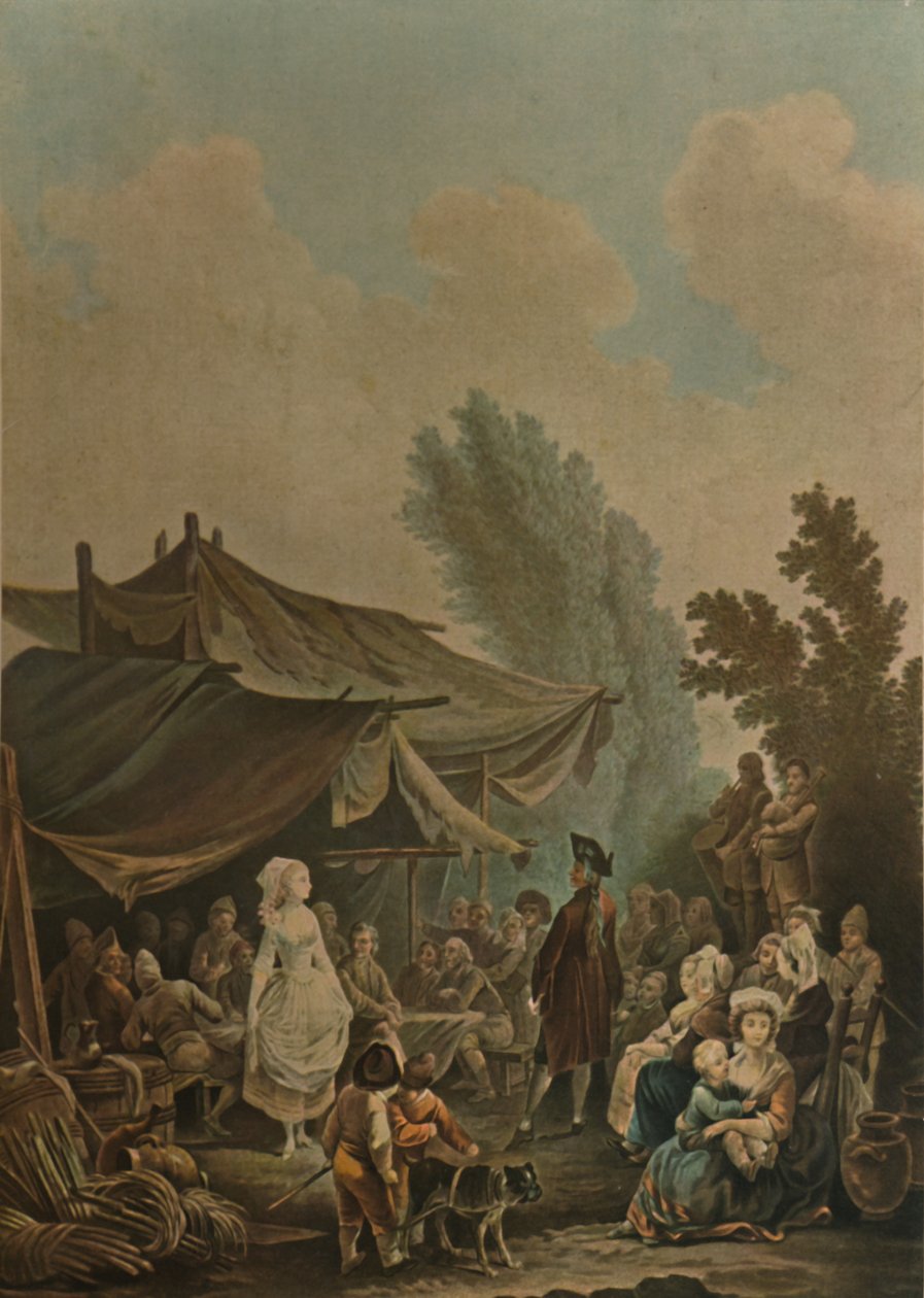 Vesnická svatba, Vesnická svatba, 1785, 1913 od Charles Melchior Descourtis