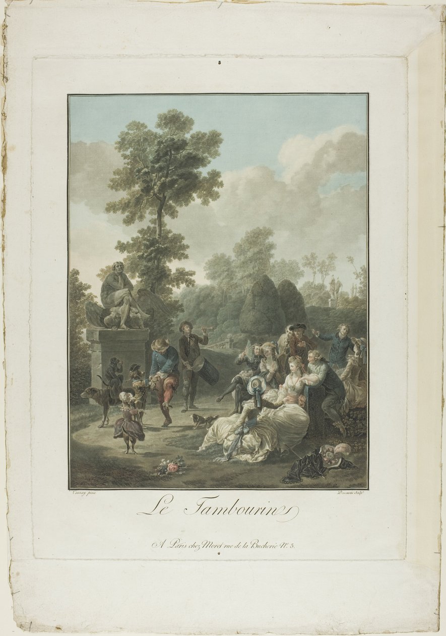 Tamburína od Charles Melchior Descourtis