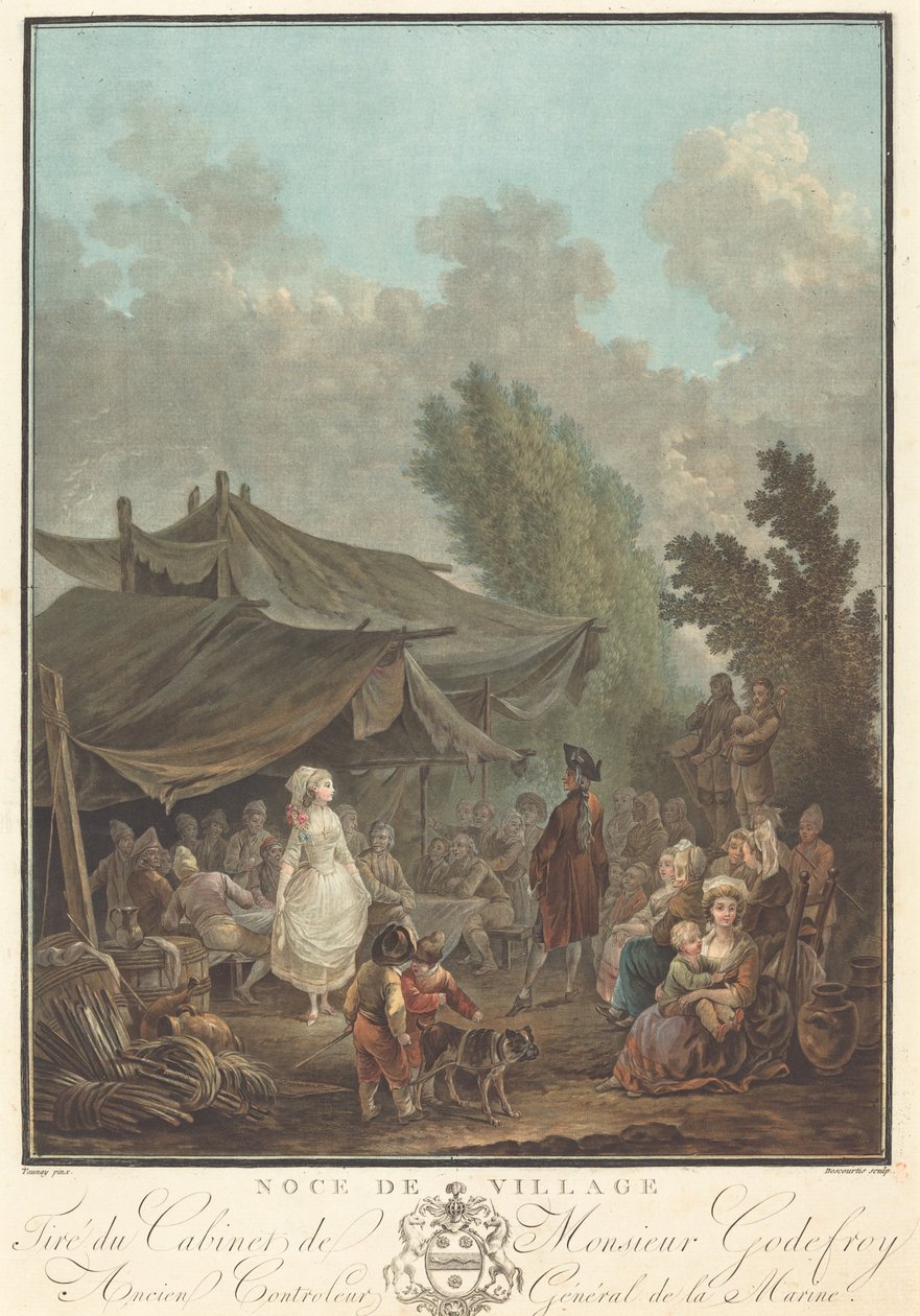 Svatba Noce de Village Village, 1785. od Charles Melchior Descourtis