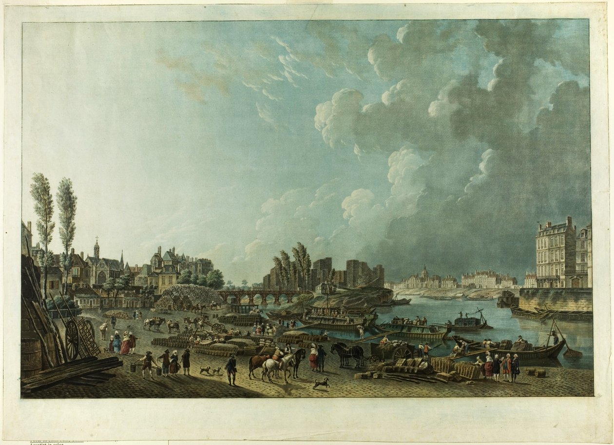 Přístav svatého Pavla, Paříž od Charles Melchior Descourtis