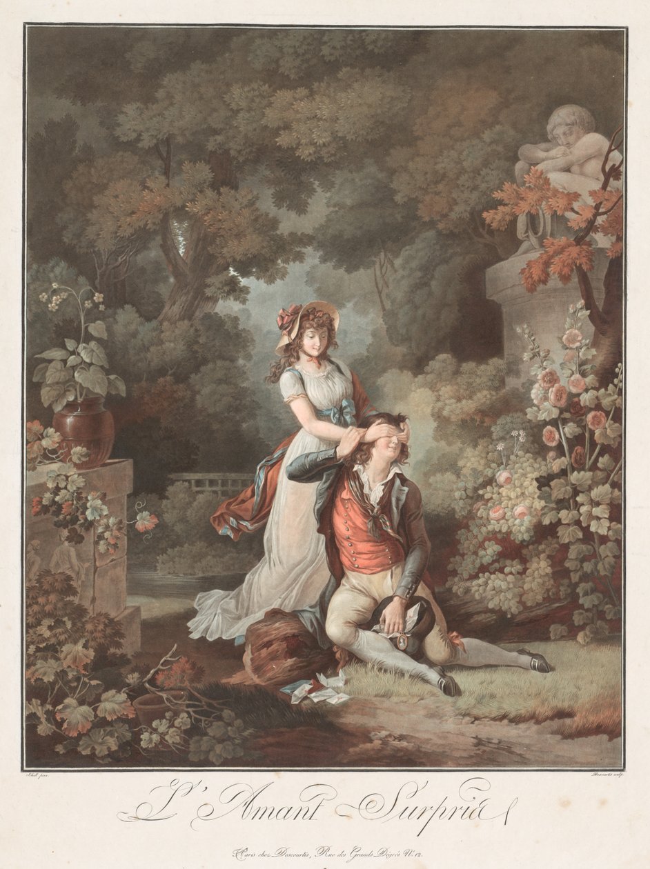The Lover Surprised LAmant Surpris, c. 1798. od Charles Melchior Descourtis