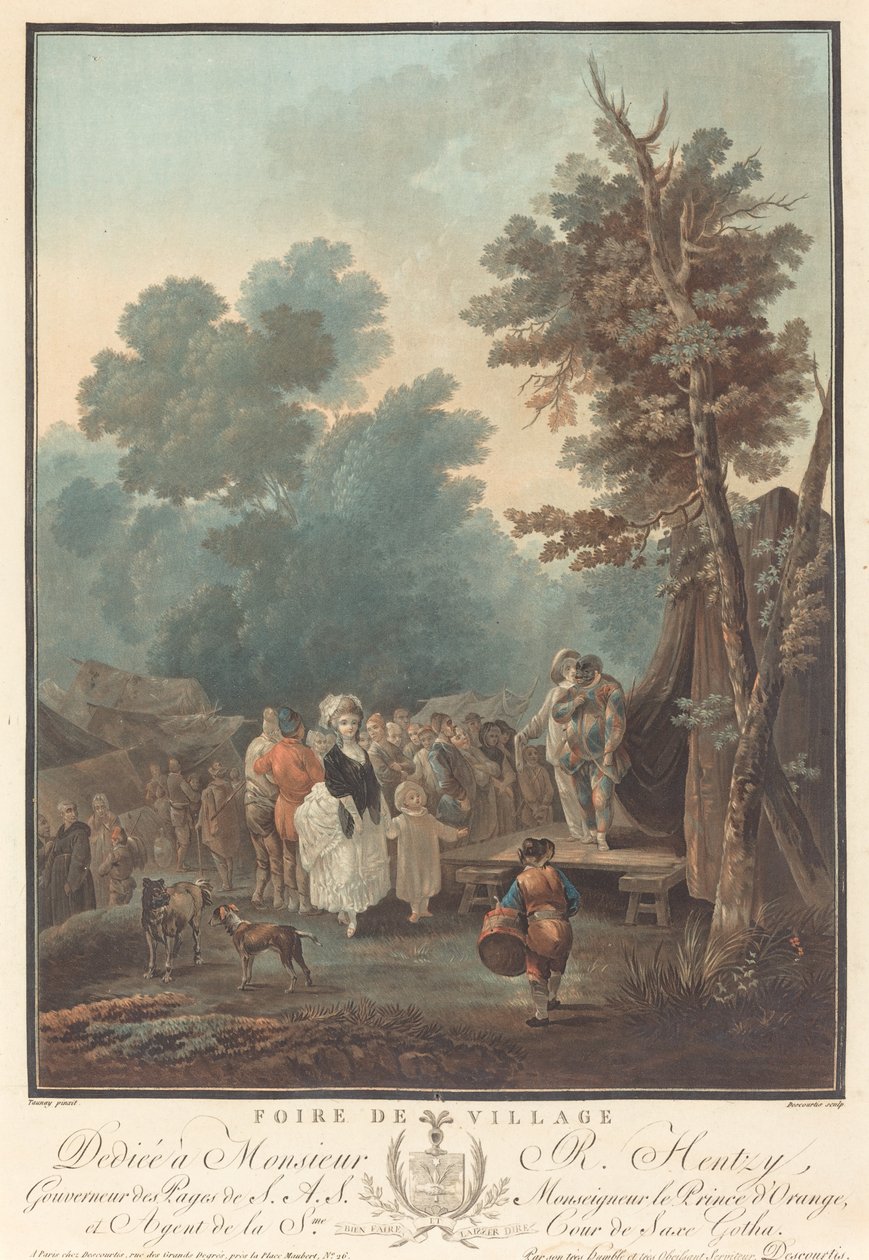 Vesnická pouť od Charles Melchior Descourtis after Nicolas Antoine Taunay