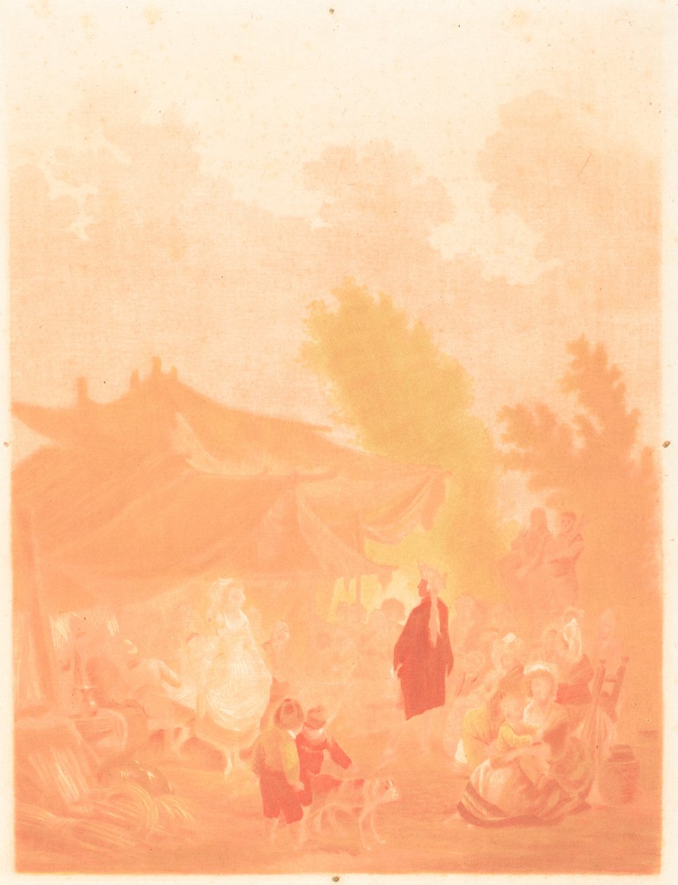 Noce de Village (vesnická svatba) od Charles Melchior Descourtis after Nicolas Antoine Taunay