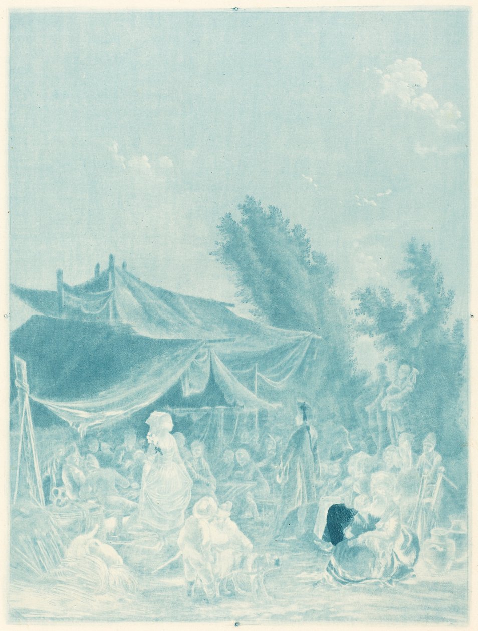 Noce de Village (vesnická svatba) od Charles Melchior Descourtis after Nicolas Antoine Taunay