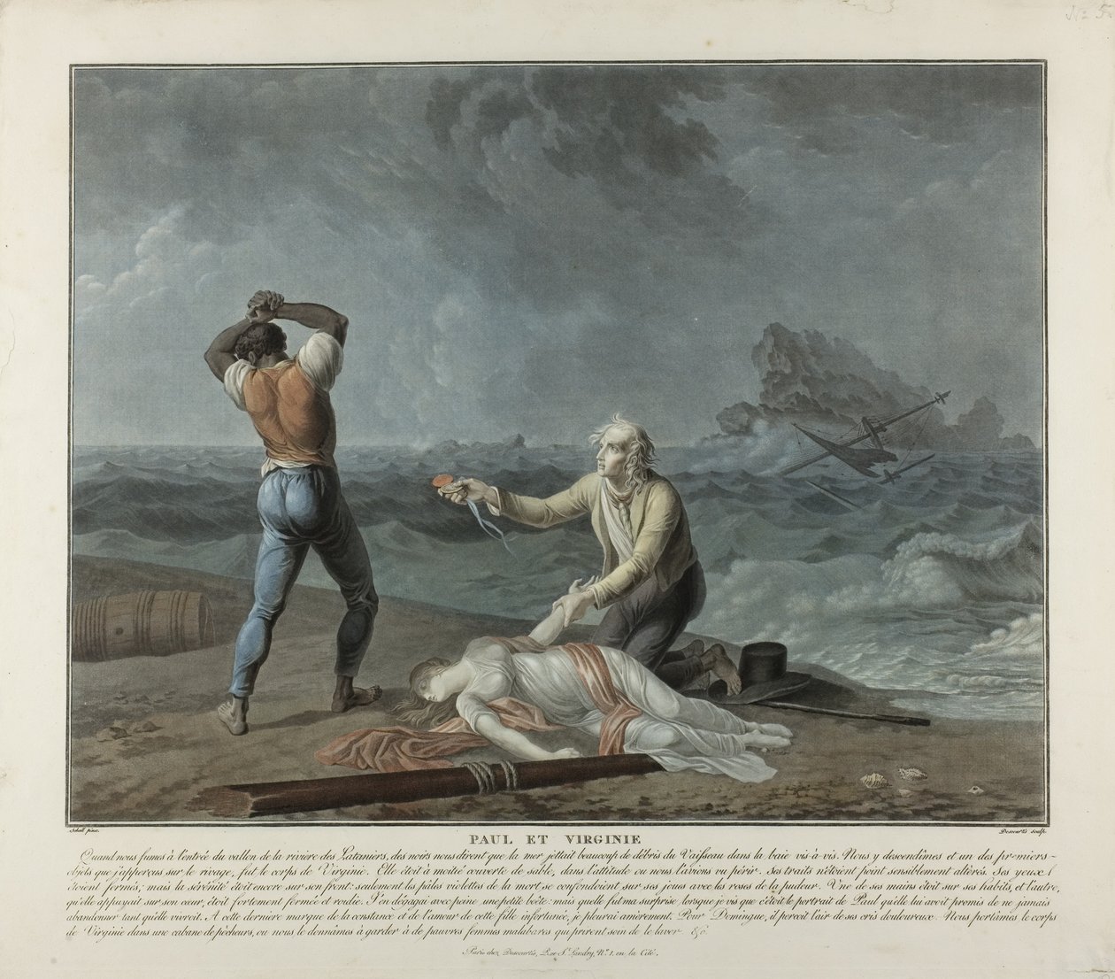Paul a Virginie od Charles Melchior & Schall Jean (1752-1825) Descourtis