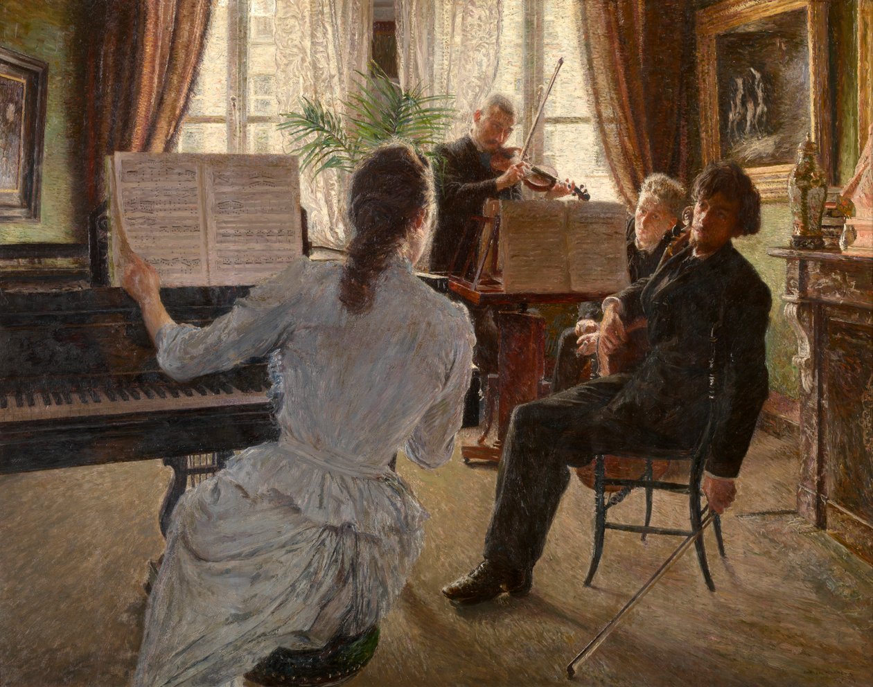 The Quartet (olej na panelu) od Charles Mertens