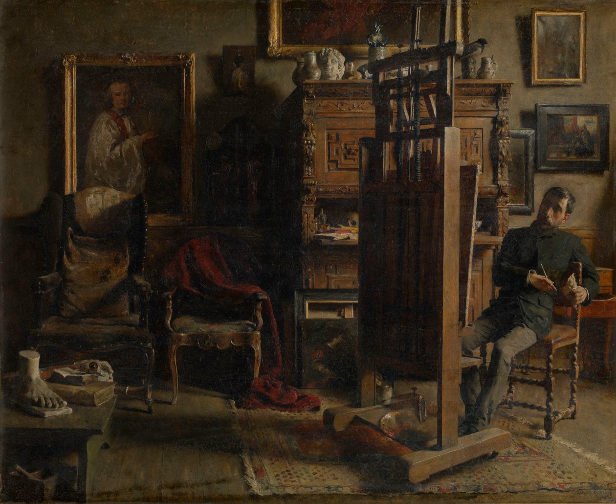 Ateliér malíře Julese Lambeauxe od Charles Mertens