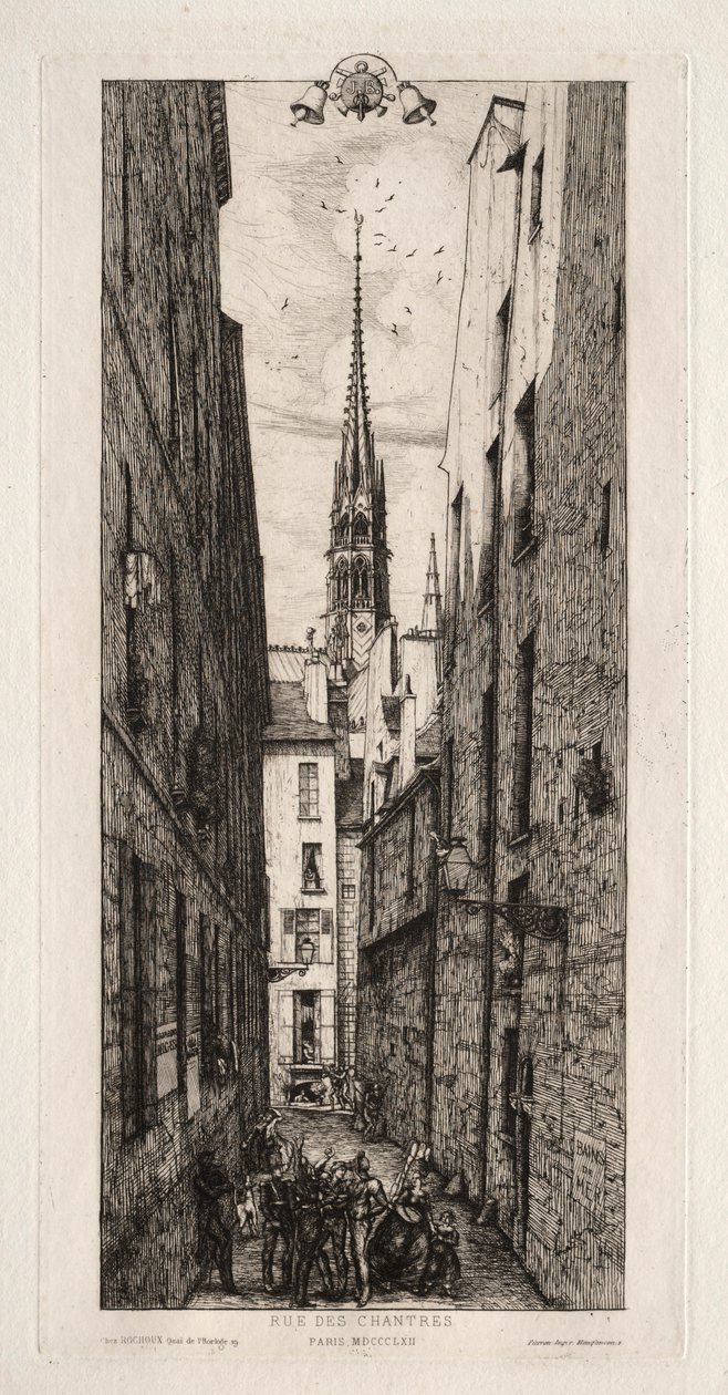 Chantrey Street, Paříž, 1862. od Charles Meryon