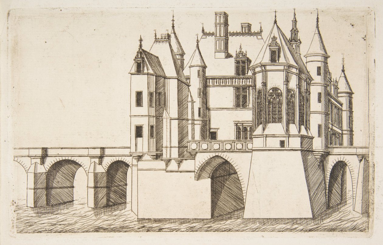 Zámek Chenonceau, č. 2 od Charles Meryon