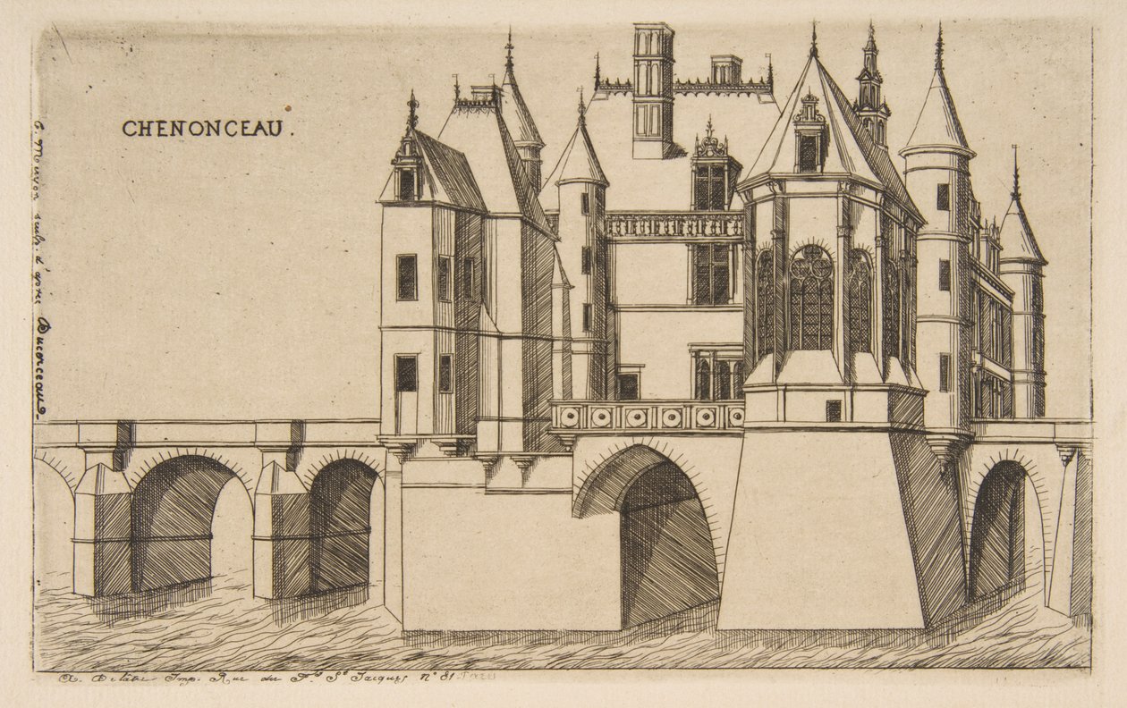 Zámek Chenonceau, č. 2 od Charles Meryon