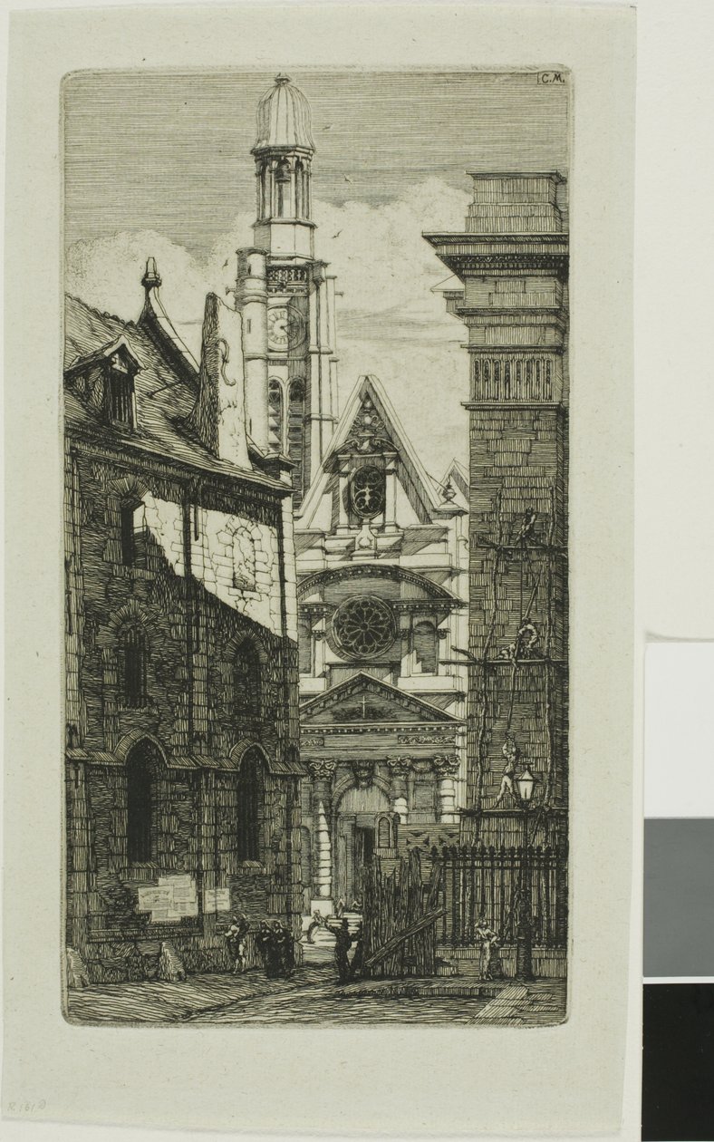 Kostel sv. Etienne du Mont, Paříž od Charles Meryon