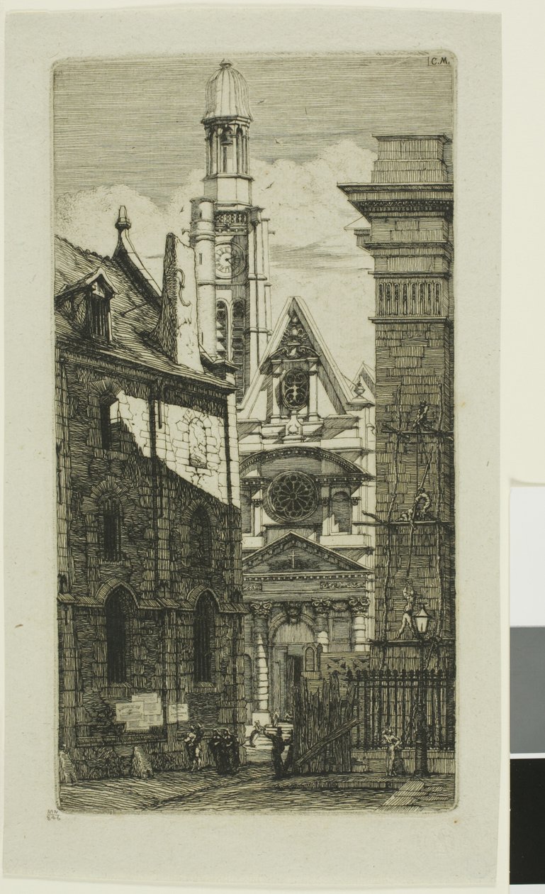 Kostel sv. Etienne du Mont, Paříž od Charles Meryon