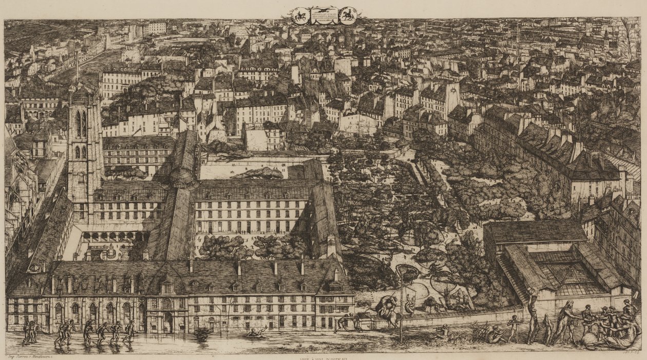 College Henri IV (nebo Lycée Napoléon) od Charles Meryon