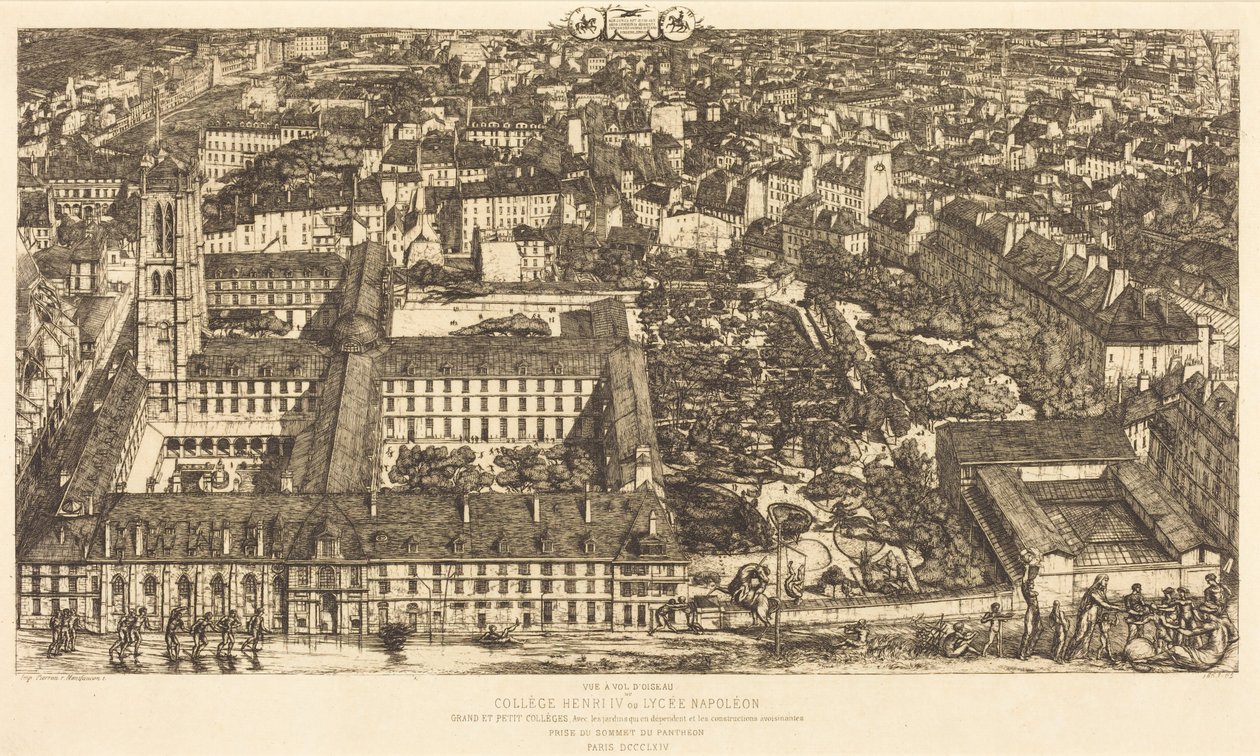 Collège Henri IV, Paříž, neboli Lycée Napoléon od Charles Meryon