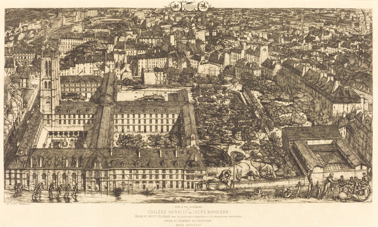 College Henri IV, Paříž, nebo Lycée Napoléon (Henry IV College nebo Napoleon School) od Charles Meryon