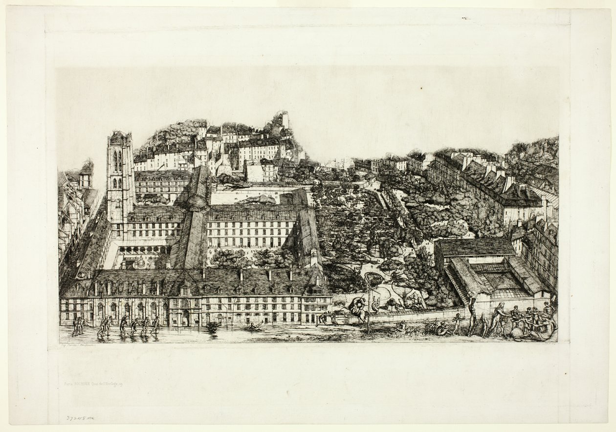 College Henry IV (nebo Lycée Napoléon), Paříž od Charles Meryon