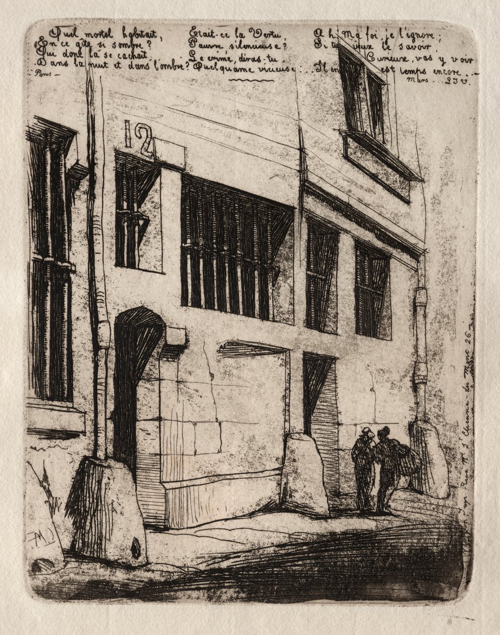 Etchings of Paris: The Street of the Bad Boys od Charles Meryon