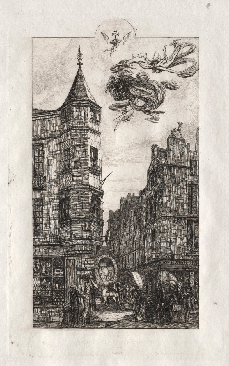 Etchings of Paris: Turret, rue de l
