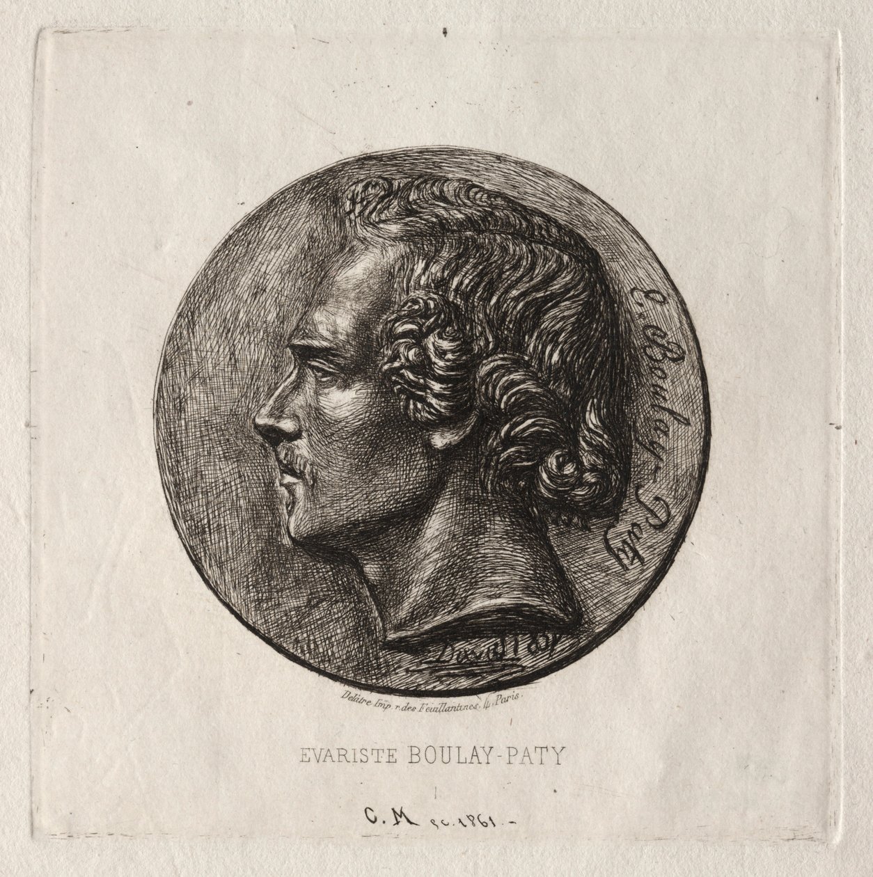 Evariste Boulay-Paty, básník, 1861. od Charles Meryon