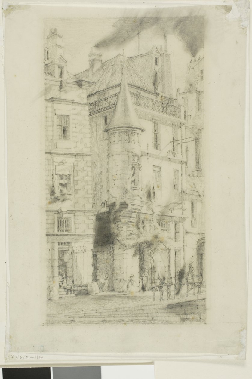 Dům s věžičkou, rue de la Tixéranderie, Paříž od Charles Meryon