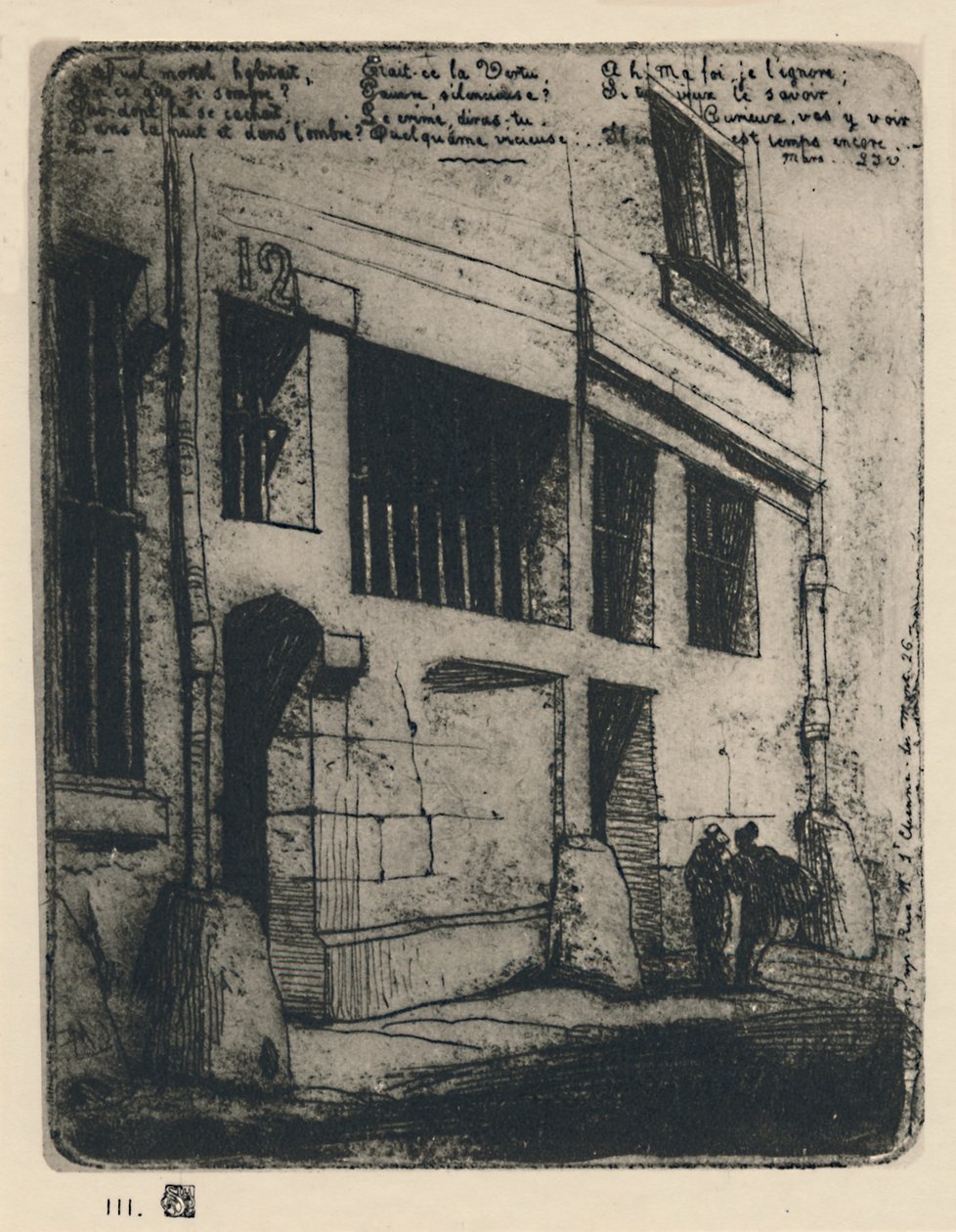 La Rue Des Bad Garcons 3. stát, 5 x 3 78 palců, 1854, 1927 od Charles Meryon