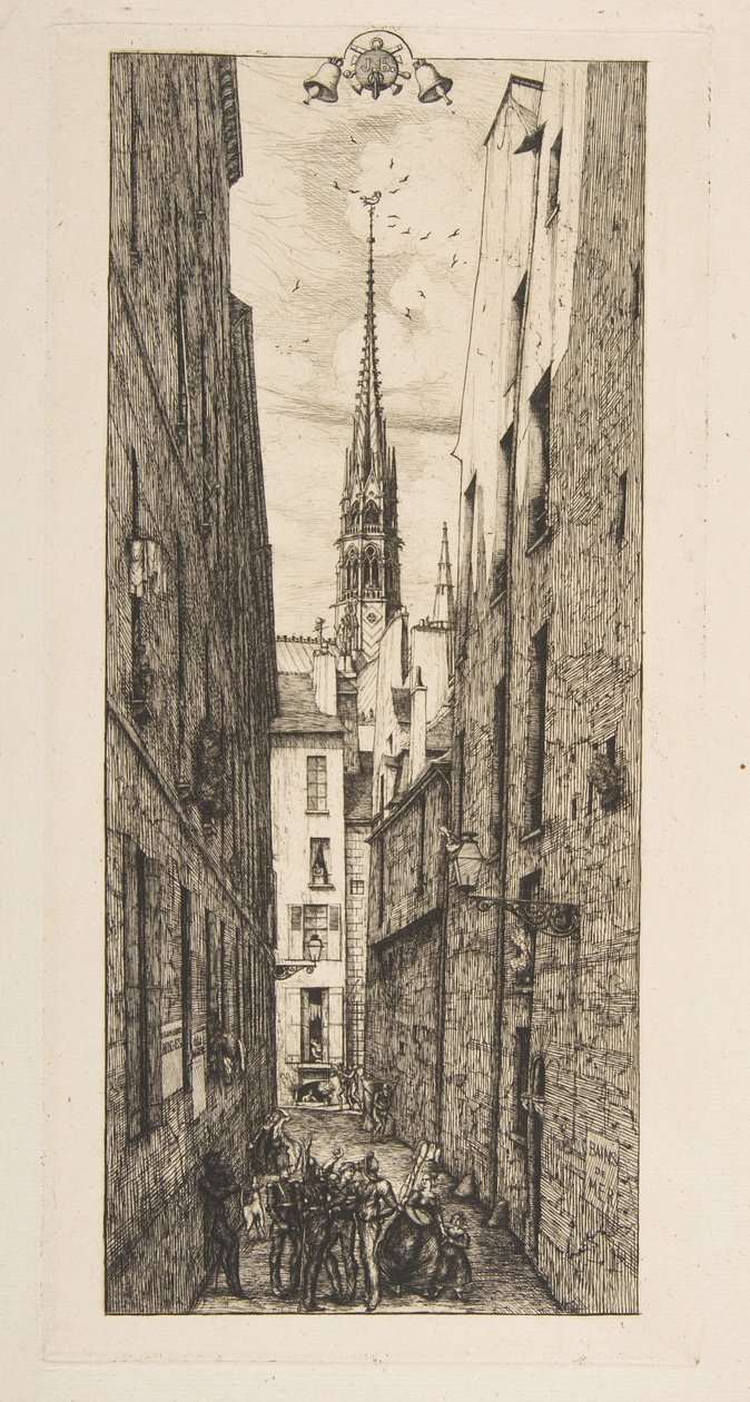 Rue des Chantres (Rue des Chantres, Paříž) od Charles Meryon
