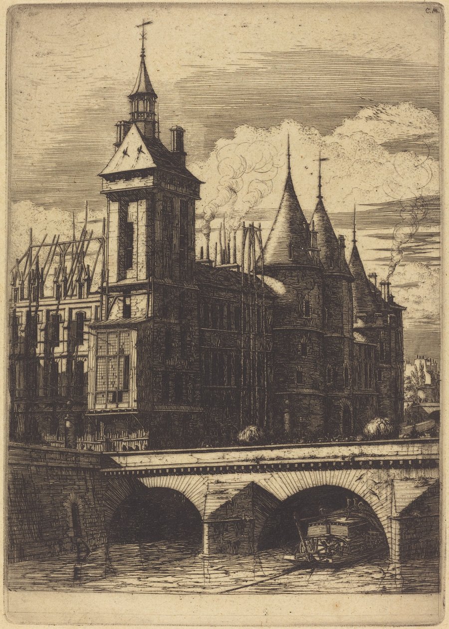 Věž s hodinami, Paříž (Věž s hodinami, Paříž) od Charles Meryon