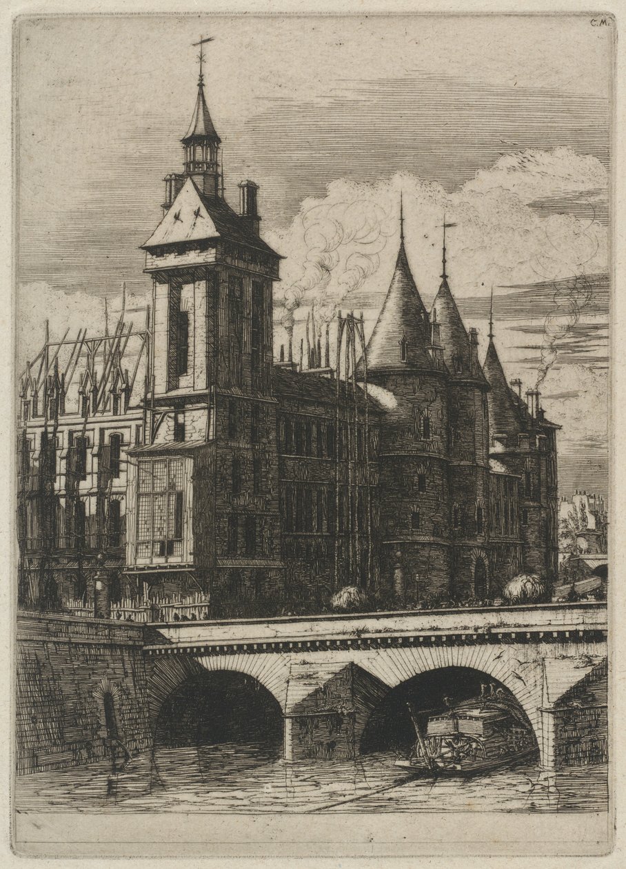 Věž s hodinami, Paříž (Věž s hodinami, Paříž) od Charles Meryon